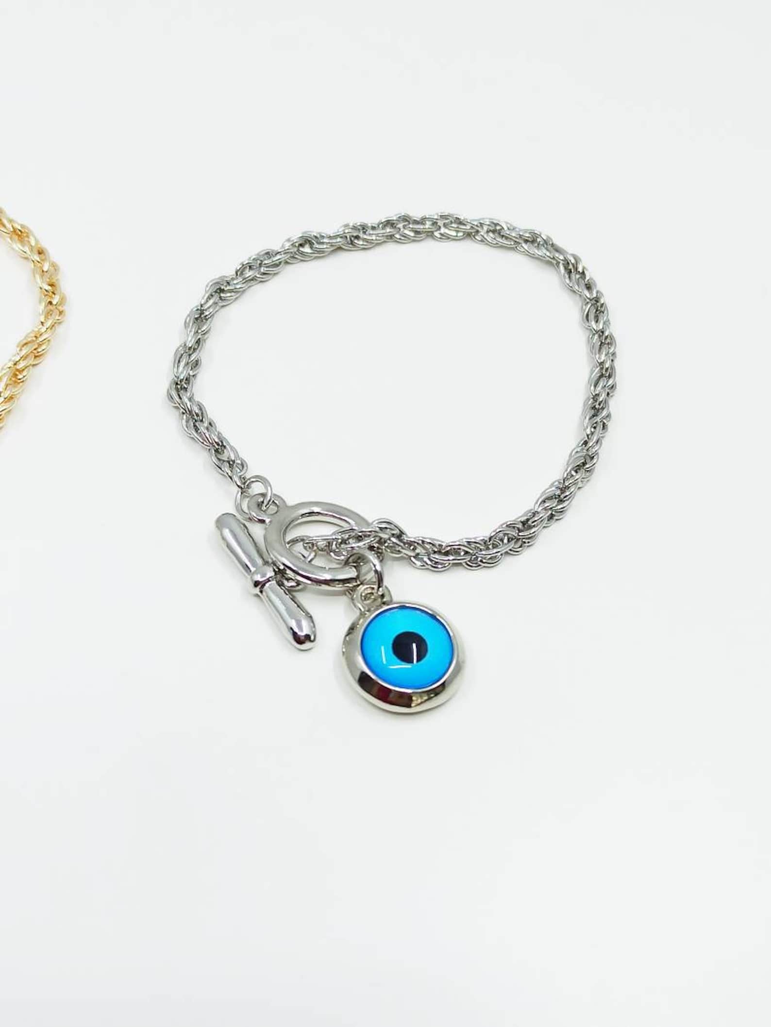 Evil Eye Charm Bracelet Gold Evil Eye Nazar Jewelry Turkish Etsy