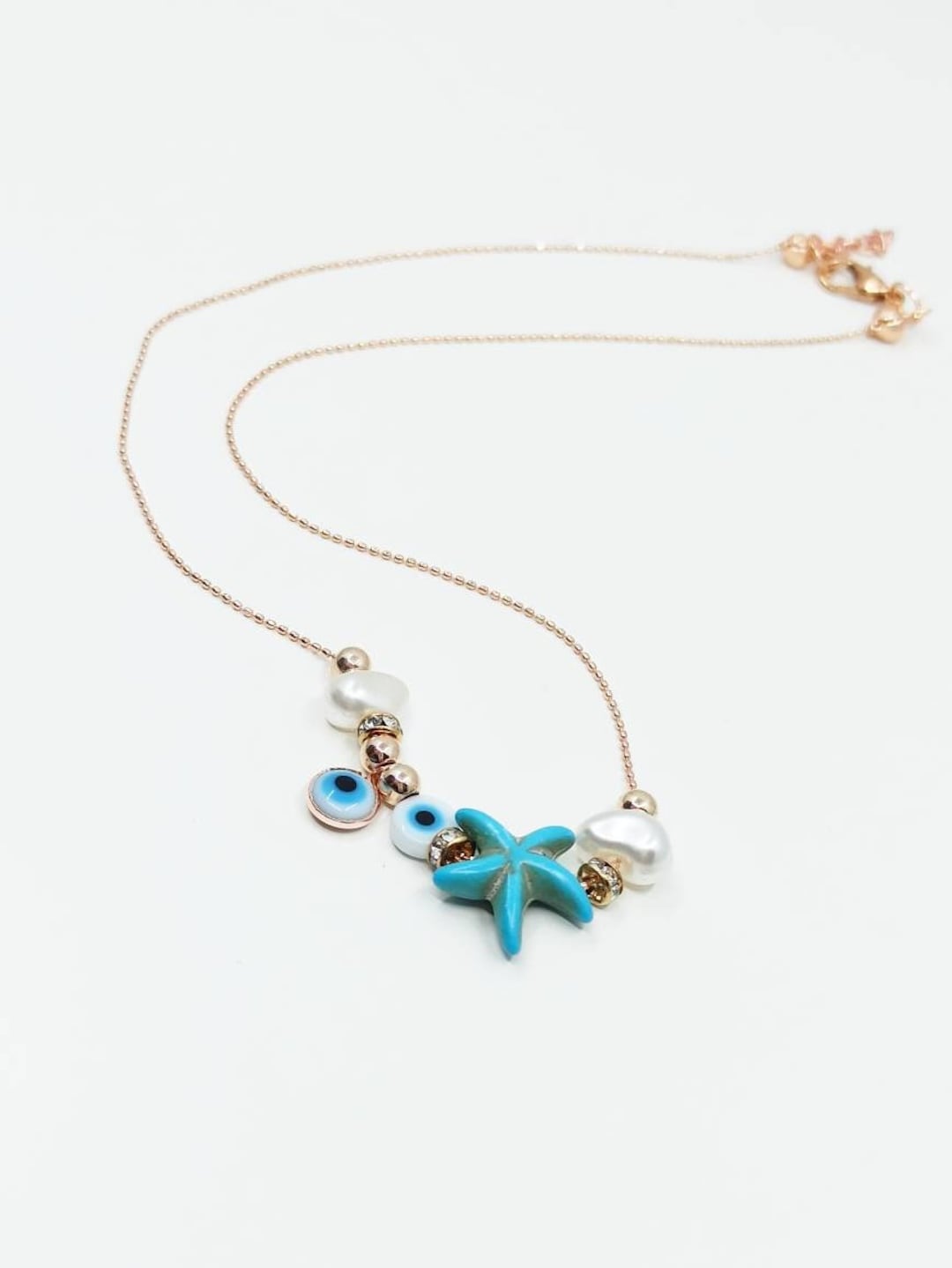 Collana Nazar in argento Sterling 925, collana portafortuna placcata in oro 14K, collana con occhio malvagio, zirconia, regalo fatto a mano per lei - Italia