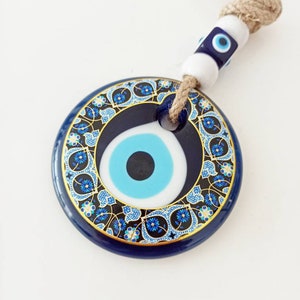 Evil Eye Wall Decor, Blue Evil Eye, Evil eye wall hanging, Nazar Bead, Evil Eye Art, Turkish Decor, Evil Eye Protection, Turkish Eye Hanging