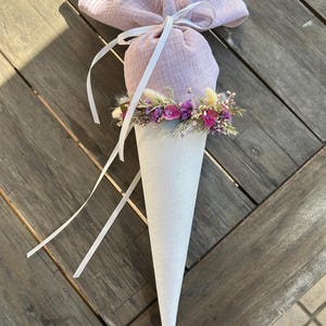Cône d'école - inscription scolaire 2025 - filles - petit cône d'école - cadeau pour la rentrée scolaire - style bohème - rentrée scolaire - remise des diplômes de maternelle - fleurs