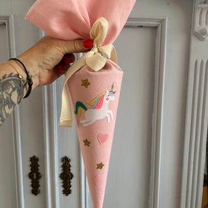 Petit cornet d'école / Cadeau pour l'inscription à l'école / Cornet d'école licorne / Cornet d'école fait main / Cornet de bonbons / Cadeaux pour filles /