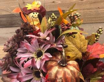 Fall Centerpiece, Fall Floral Arrangement, Fall Table Decor, Rustic Fall Table Decor, Fall Home Decor, Thanksgiving Decor