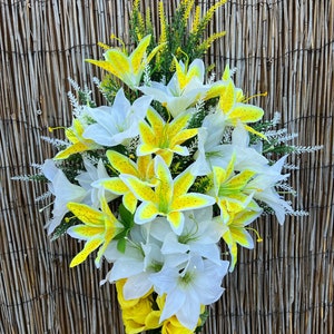 Floral Cemetery Cross, Cemetery Cross, Gravesite Decor, Gravesite Arrangement, Cemetery Decor, Cemetery Flowers, Cemetery Arrangement
