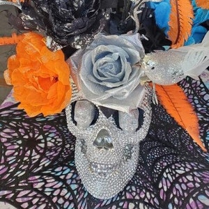 Skull Floral Centerpiece, Halloween Centerpiece, Skull Centerpiece, Halloween Skull Arrangement, Halloween Decor