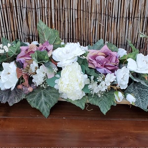 Long Floral Centerpiece, Long Floral Arrangement, Floral Table Centerpiece