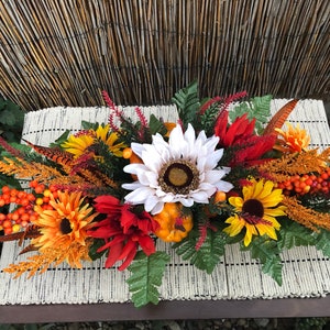 Fall Floral Centerpiece, Fall Table Decor, Fall Home Decor, Long Fall Arrangement, Fall Floral Arrangement, Thanksgiving Decor, Fall Decor