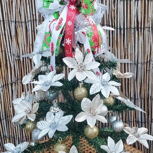Mini árbol de Navidad, árbol de Navidad de White Wonderland, decoración navideña para el hogar, decoración de árboles de Navidad, decoración de mini árboles de Navidad
