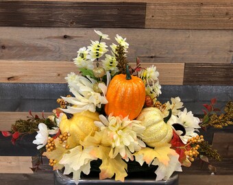 Fall floral arrangement, Fall home decor, Halloween Decor, Fall Table Decor, Fall Centerpiece, Fall Gift, Thanksgiving Decor