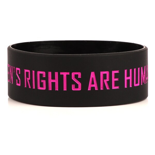 Women's Rights are Human Rights Silicone Wristband