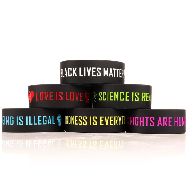 Civil Rights for All Silicone Wristband Pack of 6