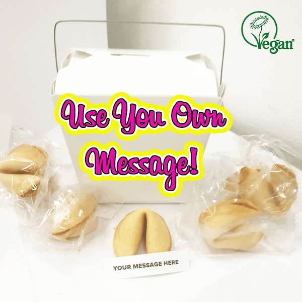 6 Customized Fortune Cookies | Use Your Own Messages | Includes FREE Takeout Box | FREE SHIPPING!!