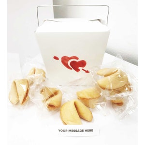 6 Customized Fortune Cookies | Use Your Own Messages | Includes Custom "Heartfelt" Takeout Box | FREE SHIPPING!!
