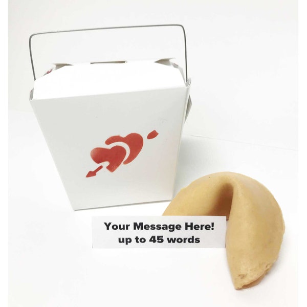 Custom Jumbo Fortune Cookie w/ Custom "Arrows Through the Heart" Takeout Box - FREE SHIPPING!