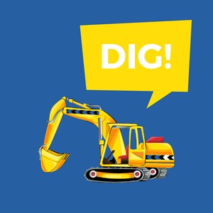Backhoe, Digger, Backhoe Digger, Construction, Construction vehicle, Boys Nursery, Kids Clip Art, Boys Room, Boys Shirts, Boys Decorations,