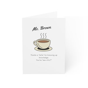 Brewing Gratitude - Coffee-Inspired Teacher Thank You Card