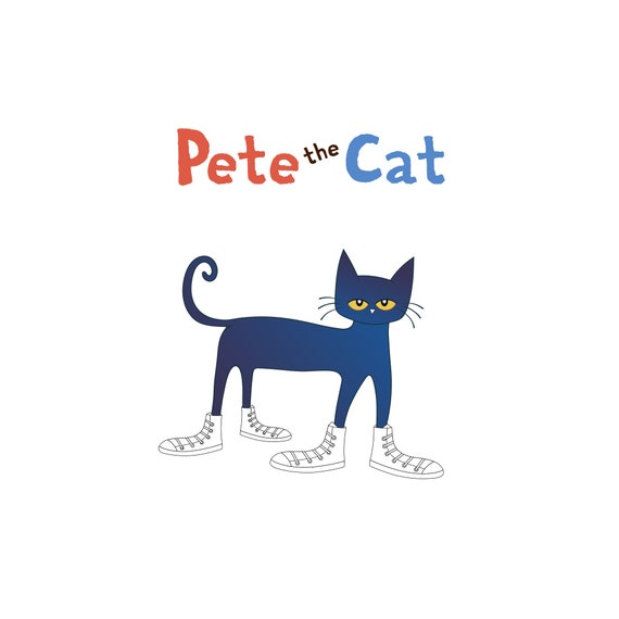 Pete the Cat White Shoes Pete the Cat Pete the Cat Art Pete Etsy