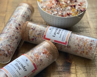 Soaking Salts, Pedicure Soak, Bath Salts - Lavender Rose Calendula