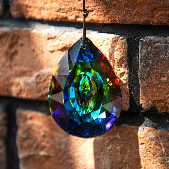 5pcs Hanging Crystals For Decoration, Suncatcher Crystal Hanging Crystals  For Windows, Chandelier Pendant, Window Crystals (color)