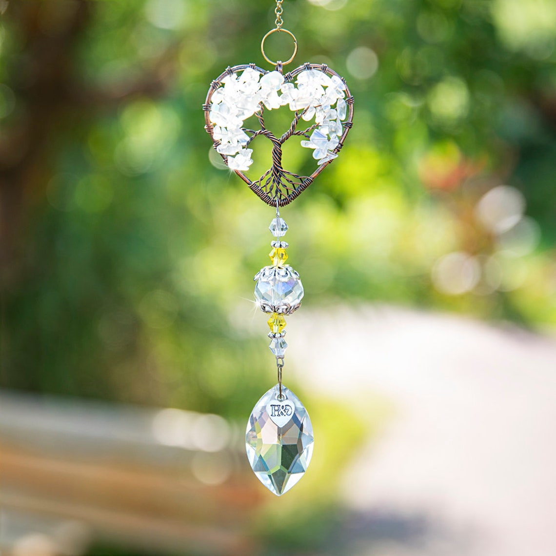 Handmade Healing Suncatcher Crystal Tree of Life Hanging Etsy
