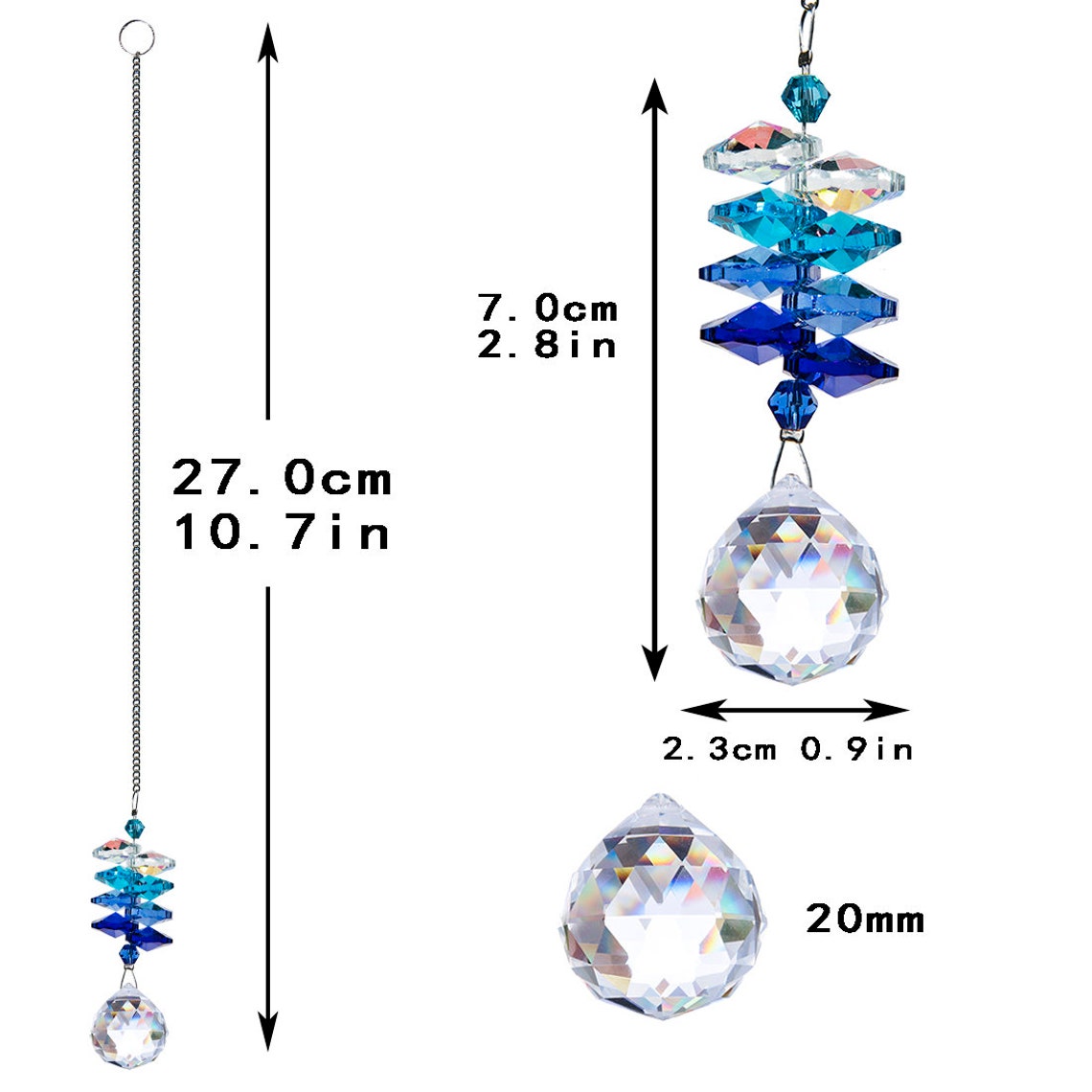 Handmade Window Hanging Suncatcher Rainbow Maker 20mm Etsy