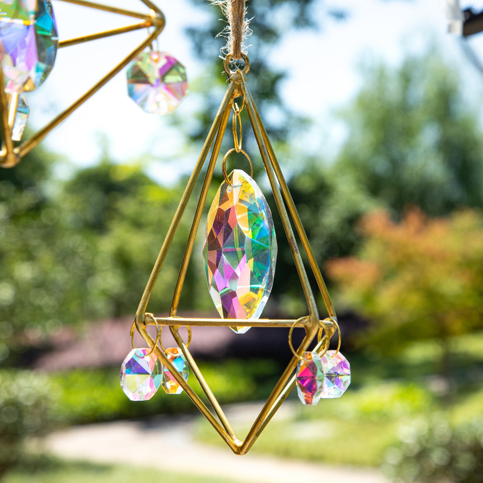 Handmade Set 2 Crystal Suncatchers Window Chandelier Crystals Etsy