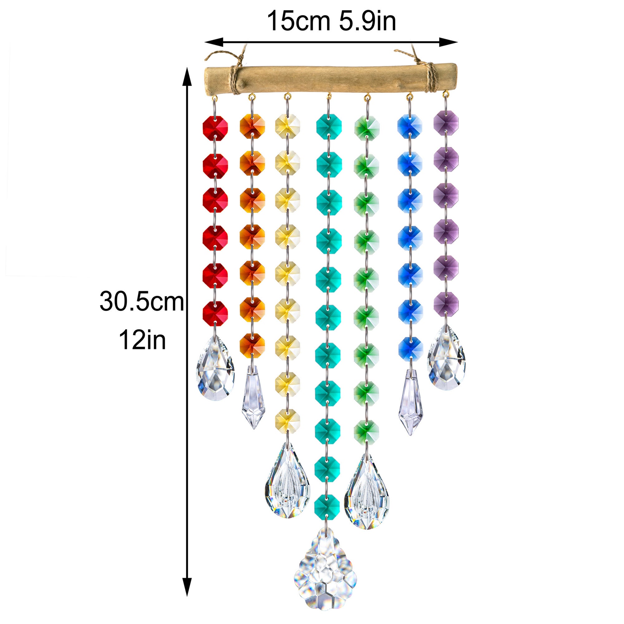Handmade Crystal Sun Catcher Chakra Lightcatcher Prisms Etsy