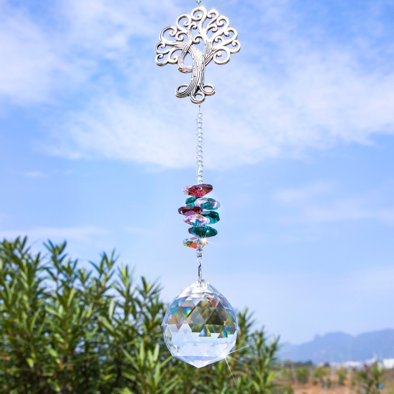 Crystal Garden Suncatcher Hanging Crystals Ornament for Window Etsy