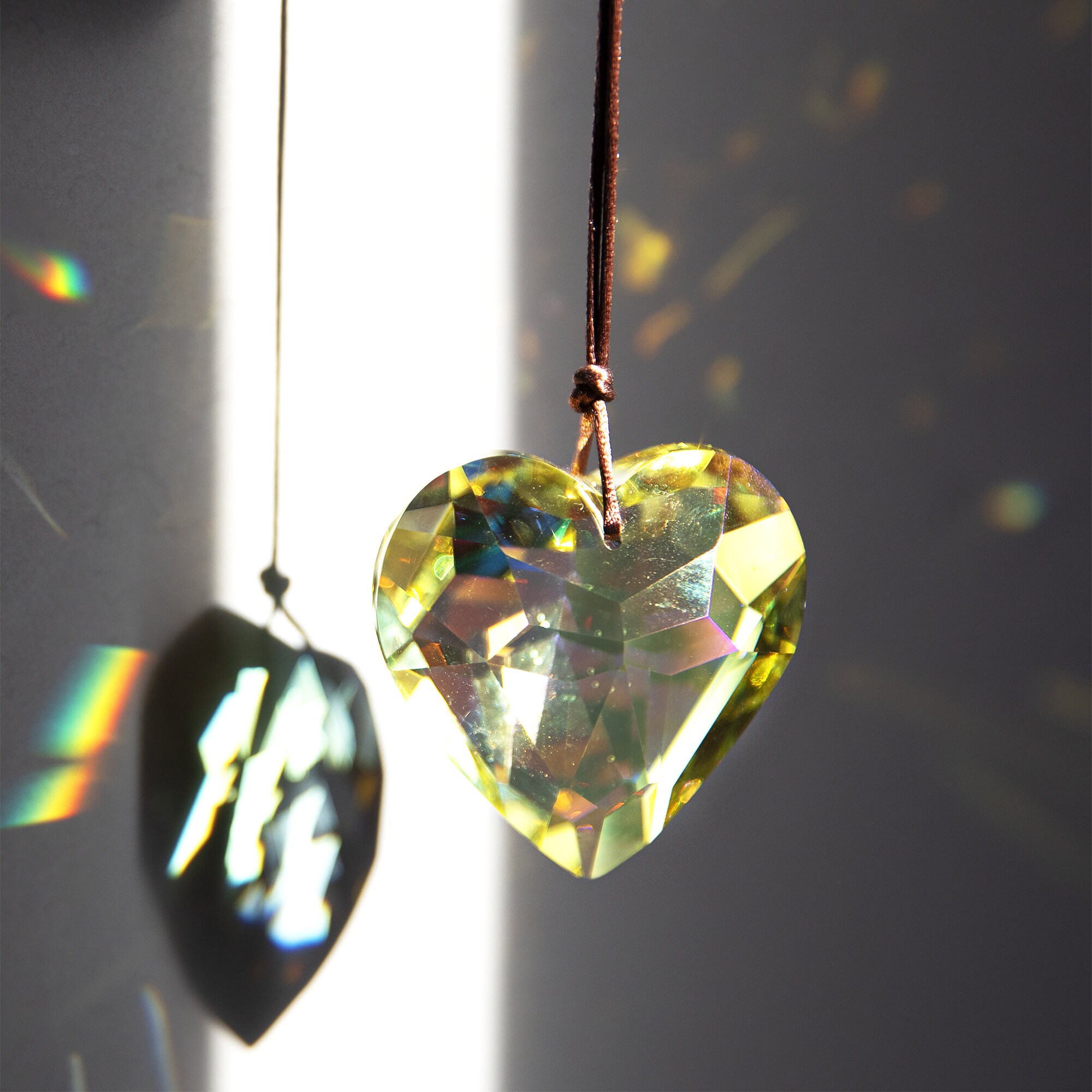 45mm Crystal Heart Prisms Suncatcher for Windows Outdoor Etsy