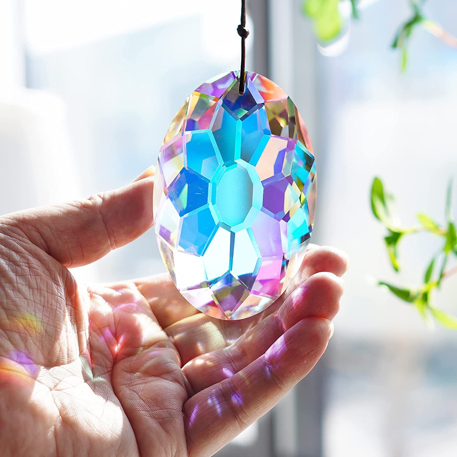 30mm Feng Shui Decorating Crystal Ball Prism Suncatcher MultiColor Hanging  12pcs