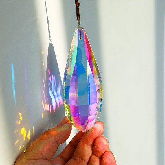 120mm Colorful Crystal Suncatcher Prism Hanging Ornament for