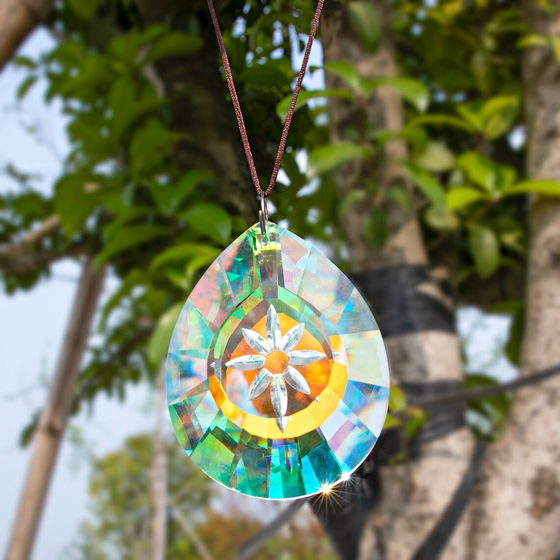 Handmade 76mm Crystal Window Hanging Prisms Suncatcher Glass Etsy