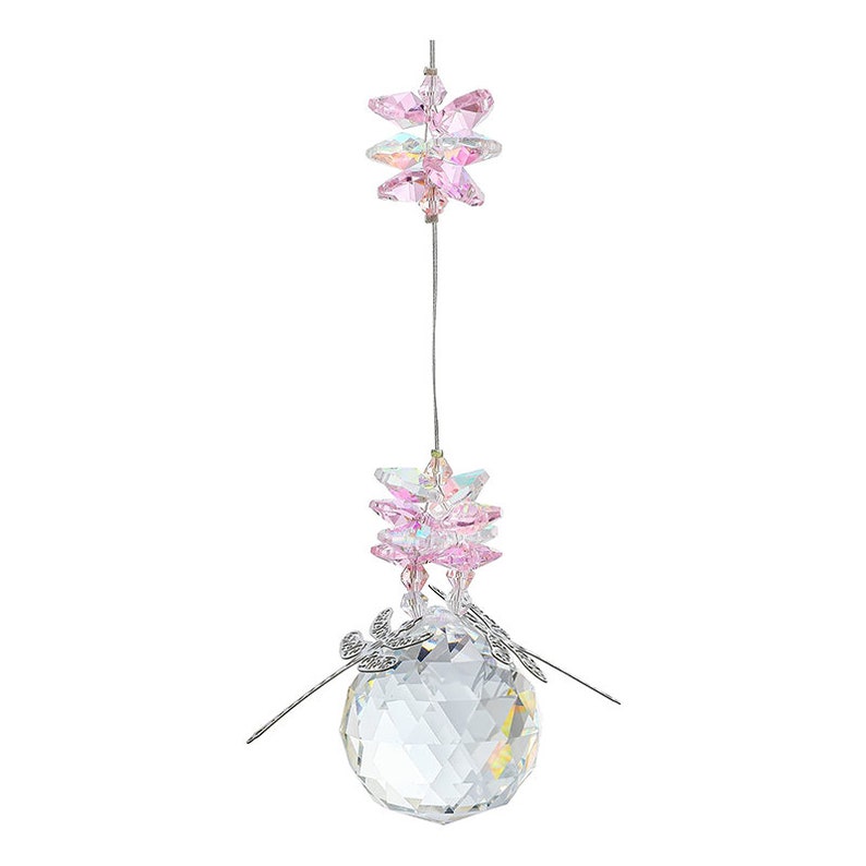 Crystal Suncatcher Prism Hanging Ball Prisms With Dragonfly Etsy