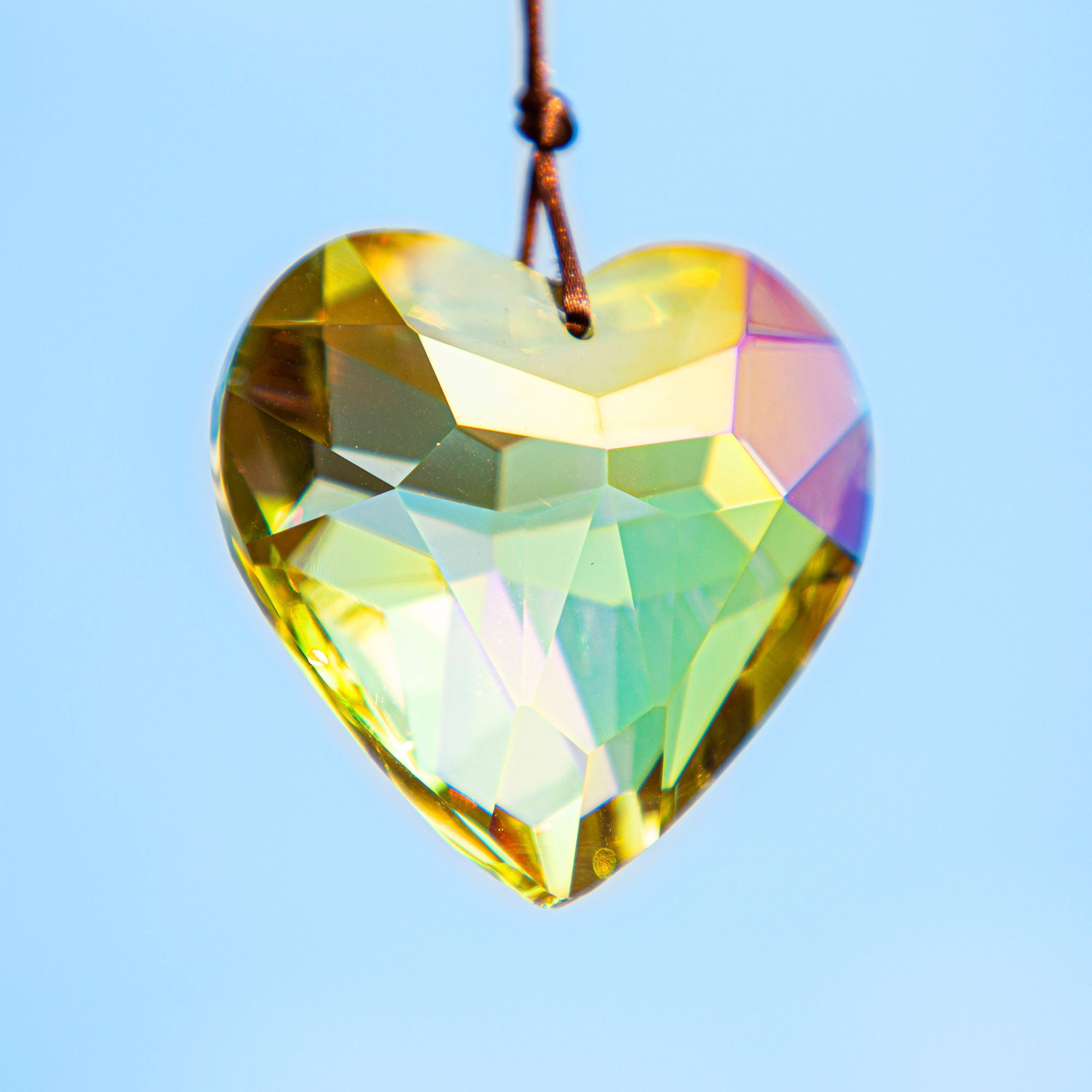 45mm Crystal Heart Prisms Suncatcher for Windows Outdoor Etsy