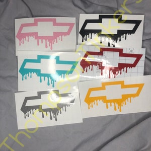 Chevy Car Decal, Dripping Symbol