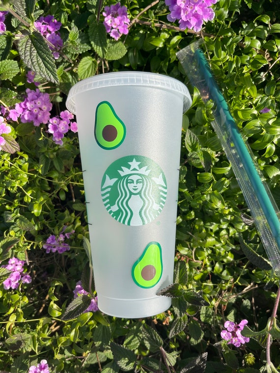 Avocado Delight: Premium Plastic Starbucks Tumbler with High