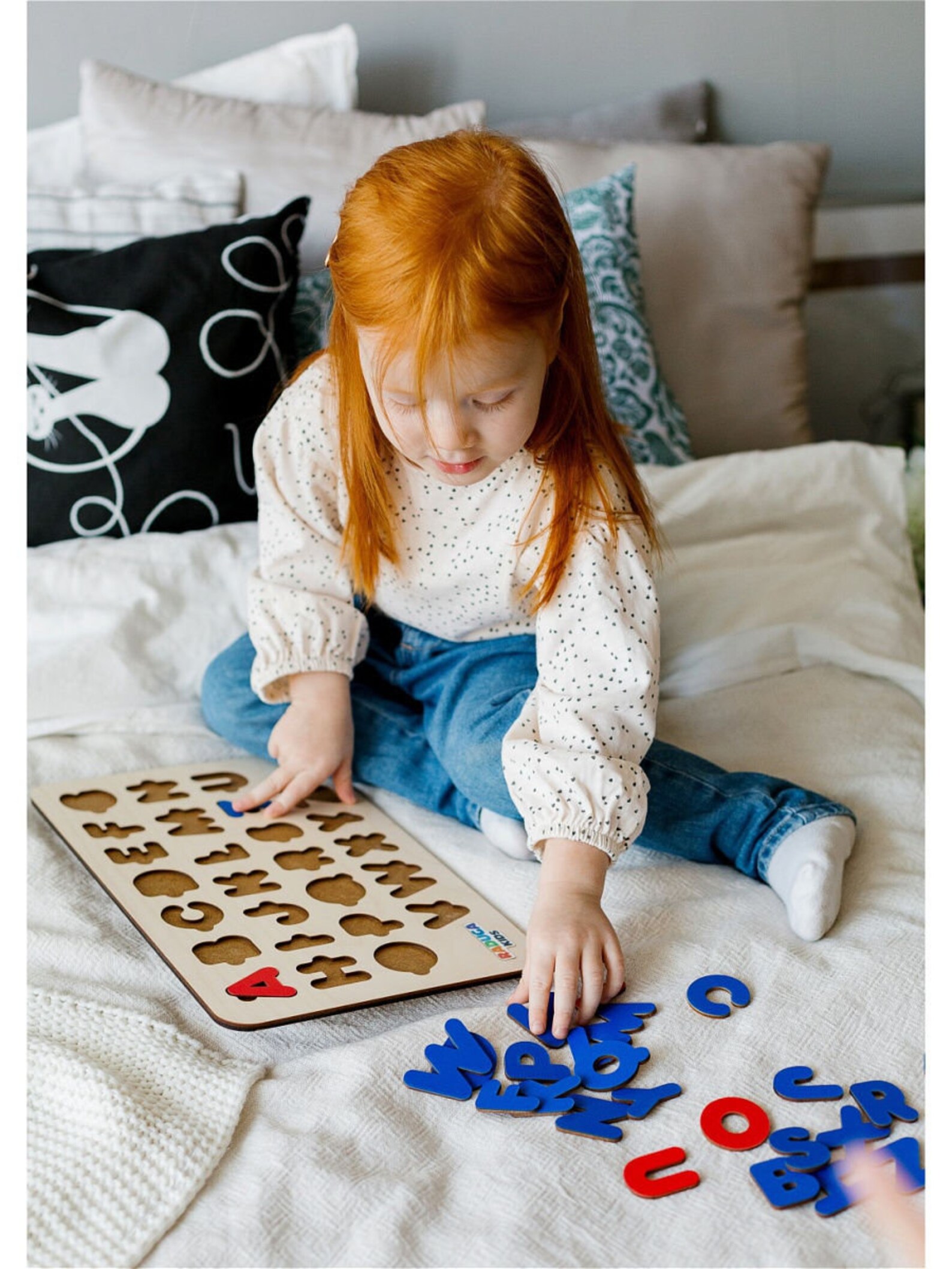 Holz Alphabet Buchstaben Puzzle