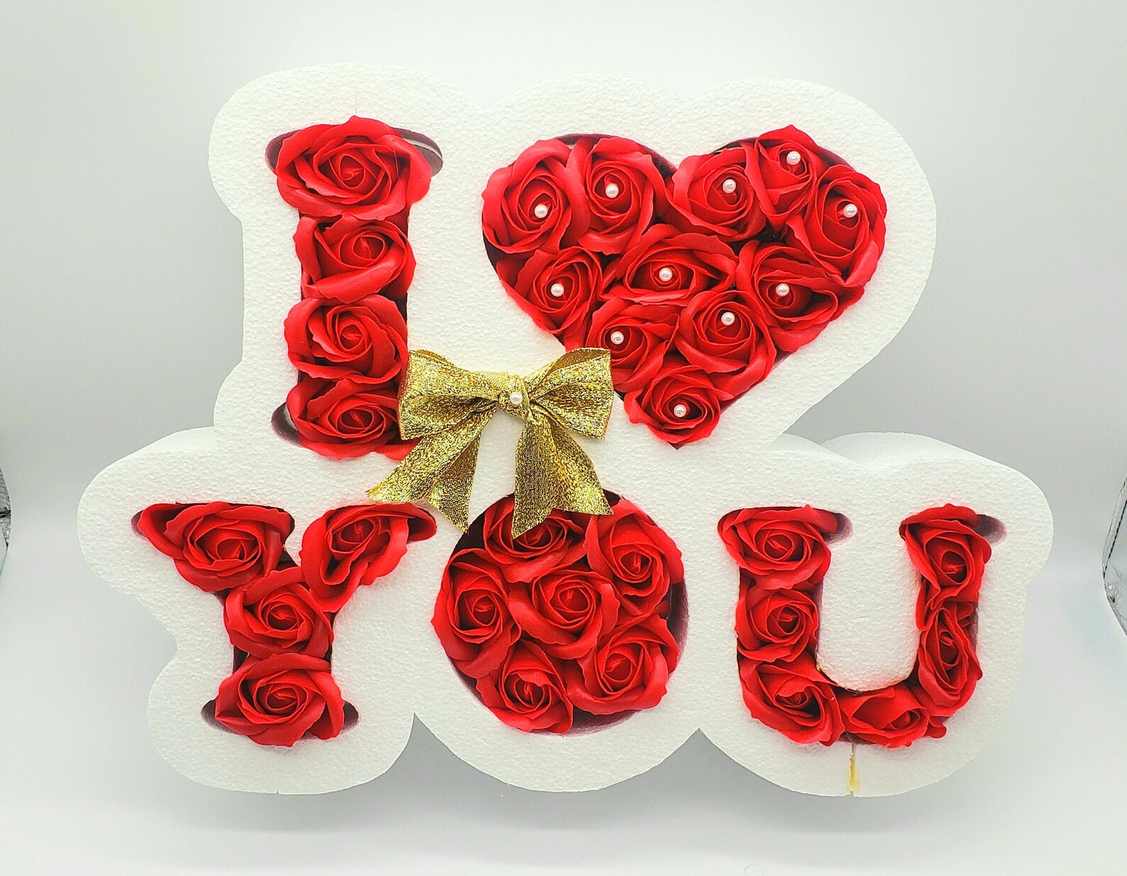 I Love You Flowers Arrangement Soap Flowers Forever Roses Etsy UK
