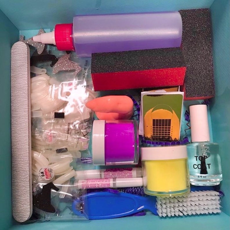 Acrylic Full complete nail beginner set kit 4 for sale with Etsy