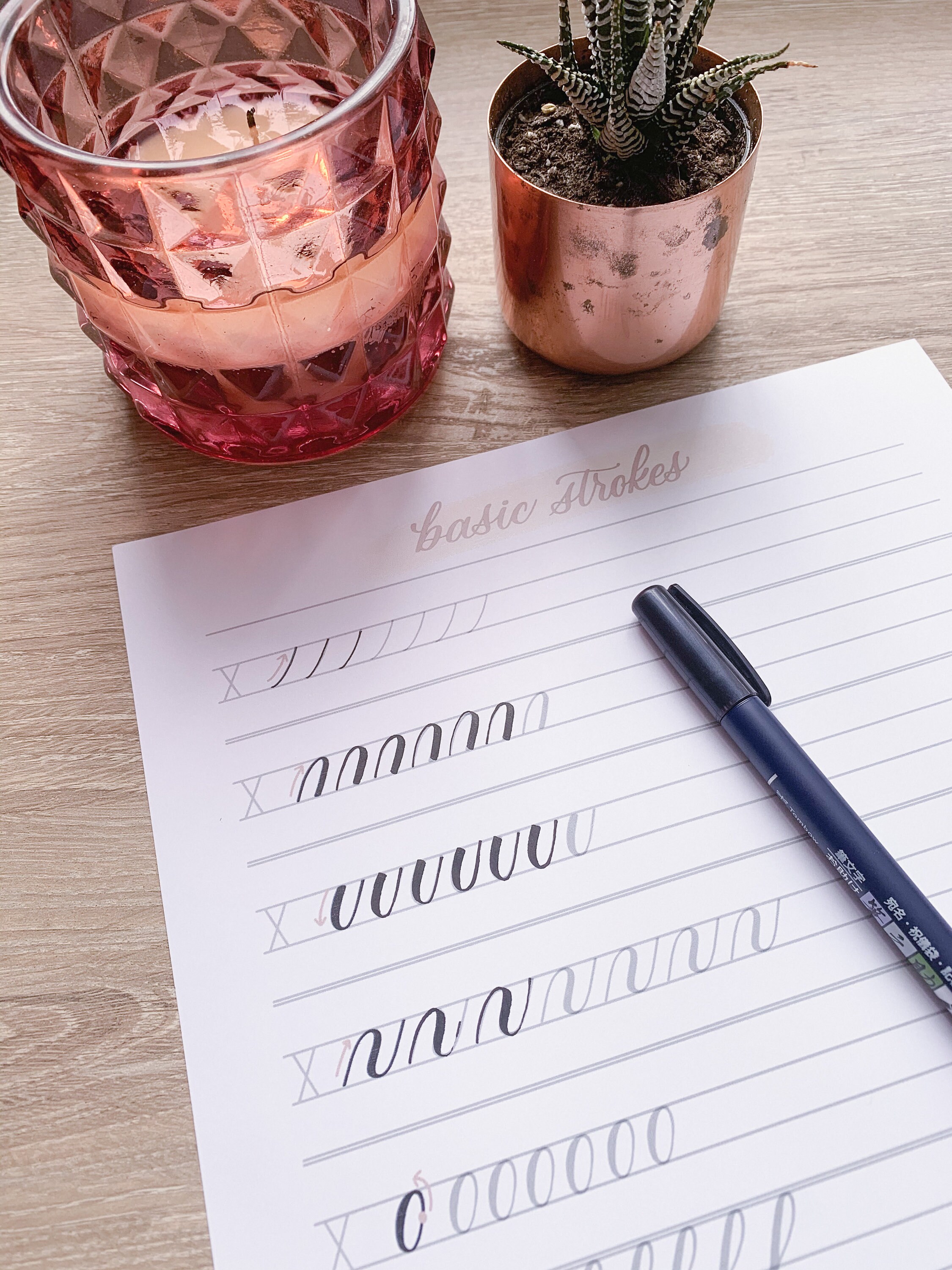 Calligraphy Lettering Pages Calligraphy Workbook Digital Download | Lettering Worksheets ...