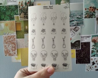 Flower Girls Sticker Set – Florale Aufkleber Fürs Journal, Planer Oder Geschenke
