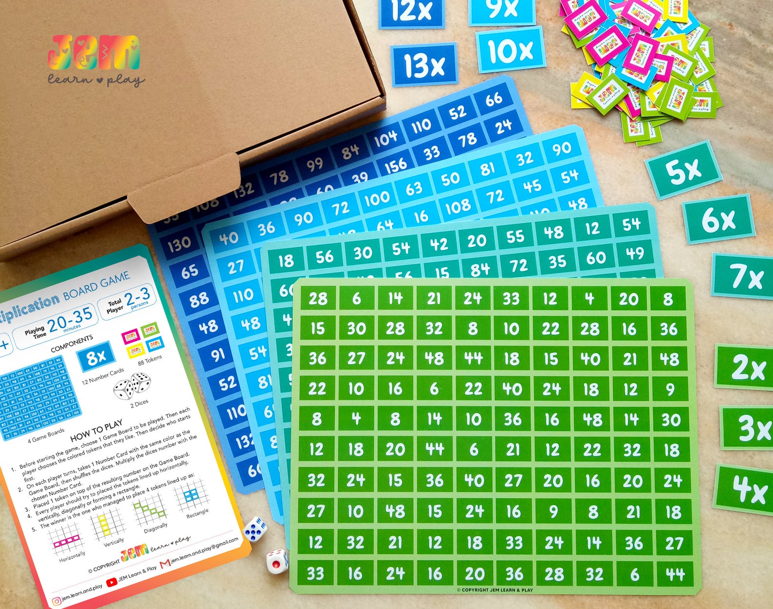 Multiplication Board Game Math Board Game HiRes PDF | Etsy