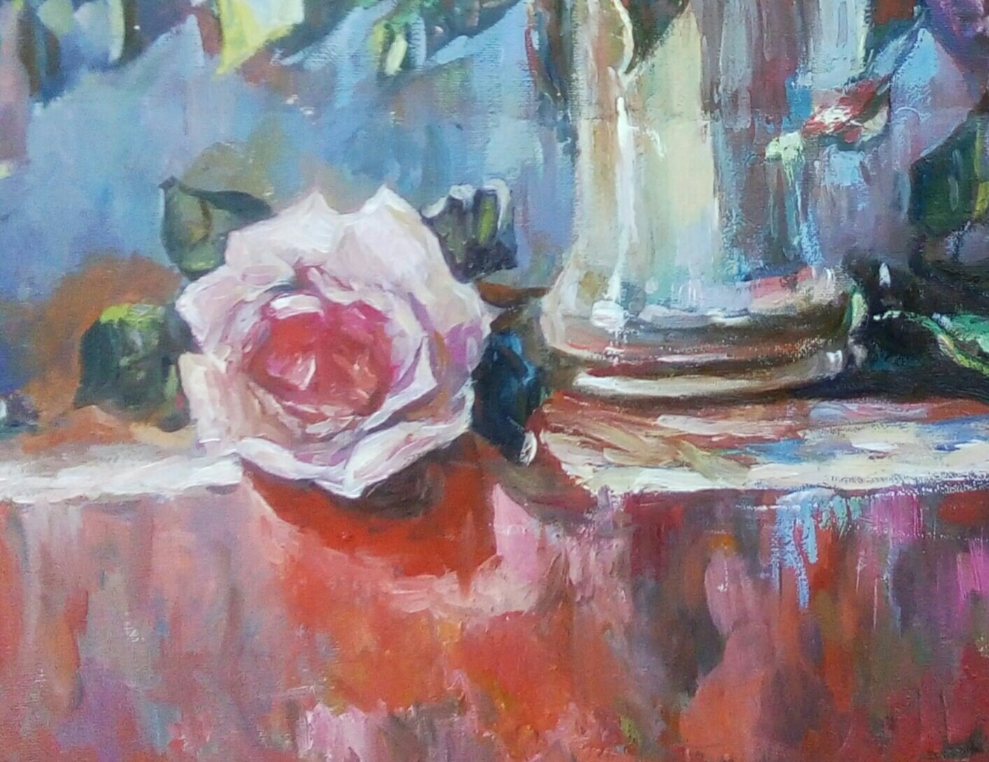Oil Painting Morning Roses Etsy oil-painting-morning-roses-etsy