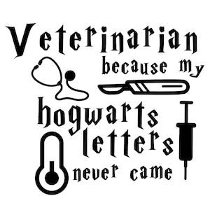 Veterinário porque minha carta de Hogwarts nunca chegou svg, veterinária svg, veterinária, Hogwarts svg, engraçado svg, png