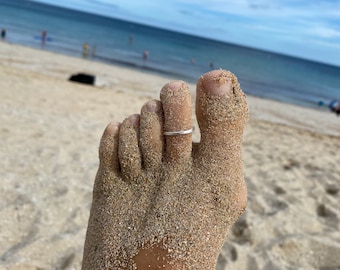 Adjustable Toe Ring - Recycled Sterling Silver