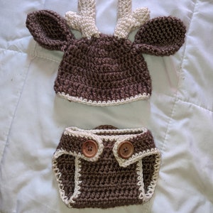 Newborn deer diaper set