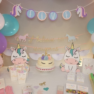 Unicorn Birthday Party, Complete Party Box, Rainbow Party, Kid&#39;s Party Themes, Unicorn Tablescape, Personalized Event, CeleCrate