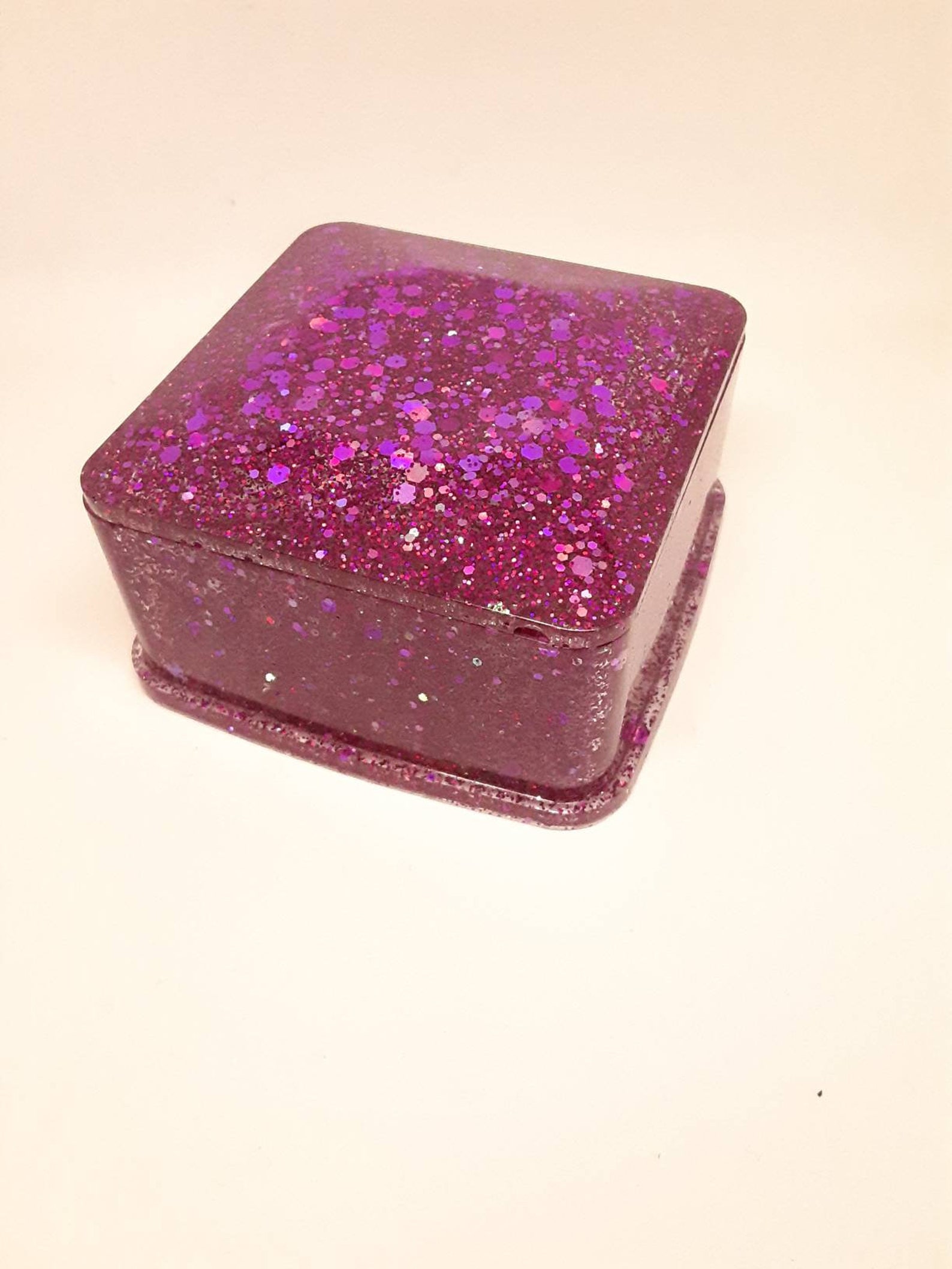 Pink Glitter Trinket Box Etsy