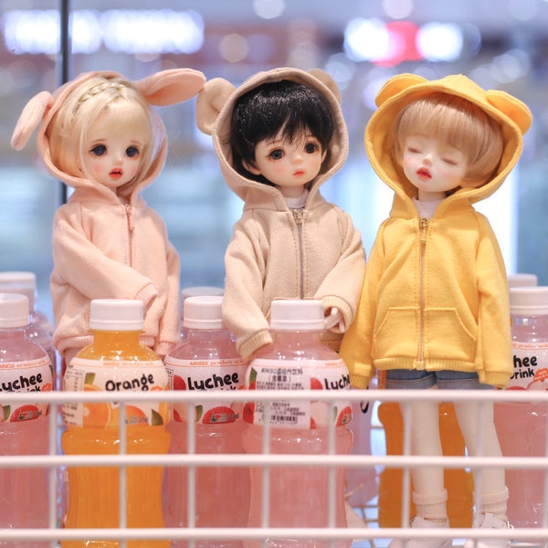 YOSD doll clothes Sweater 1/6 BJD SD doll Sweater clothes Cute lovely Bear rabbit cosplay Sweater Leisure Simplicity Doll clothes gift