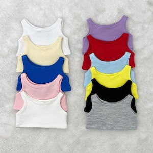 10cm15cm20cm cotton doll clothes sleeveless T-shirt vest bottoming shirt 10cm15cm20cm doll clothes