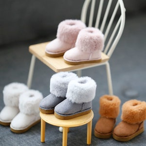 Fuzzy slipper Shoes-Hot Pink for Wellie Wishers Dolls